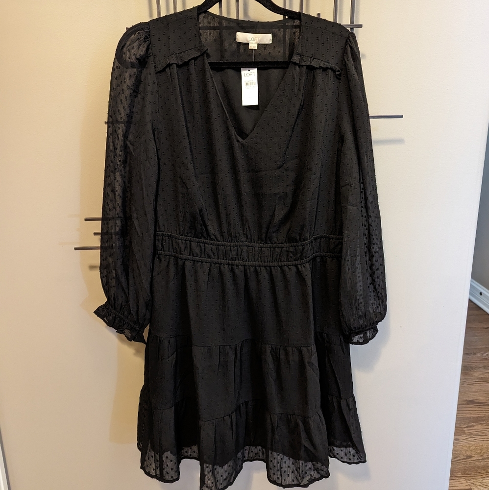Black Sheer Sleeve Dress
